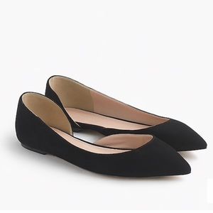 Audrey Black Suede Flat
